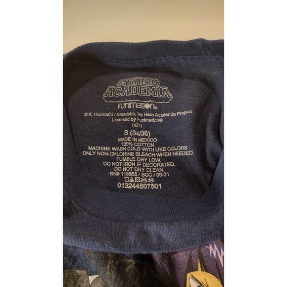 MY HERO ACADEMIA Funimation T-Shirt Navy Size S - Picture 2 of 2